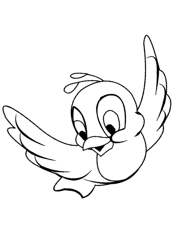 Happy sparrow Colouring page