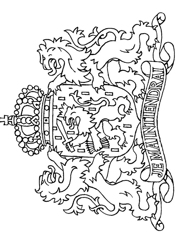 Coat of arms of the Netherlands Colouring page