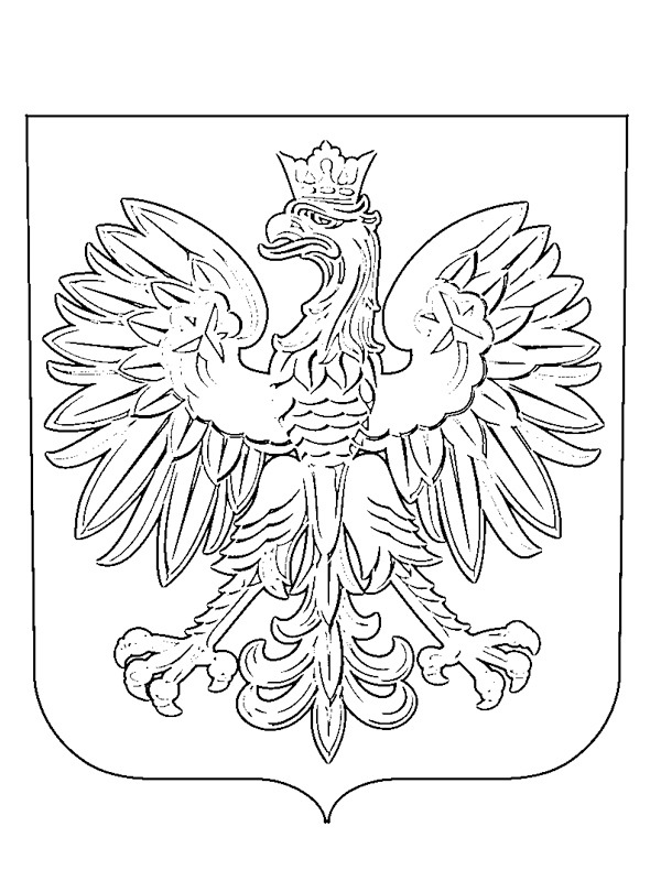 Coat of arms of Poland Colouring page