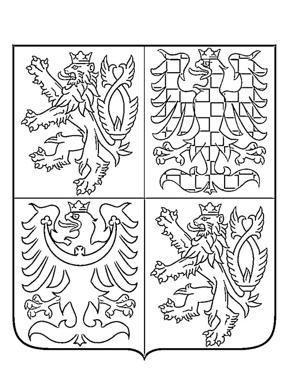 Coat of arms of the Czech Republic Colouring page