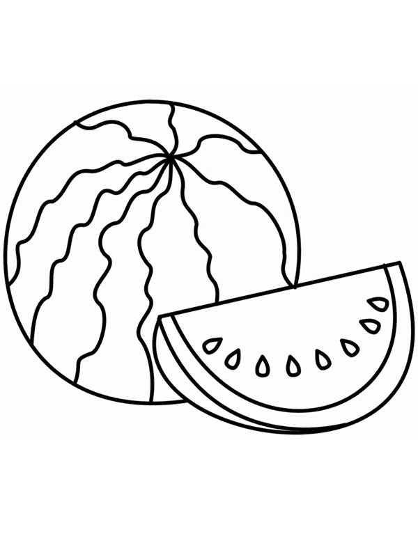 watermelon Colouring page