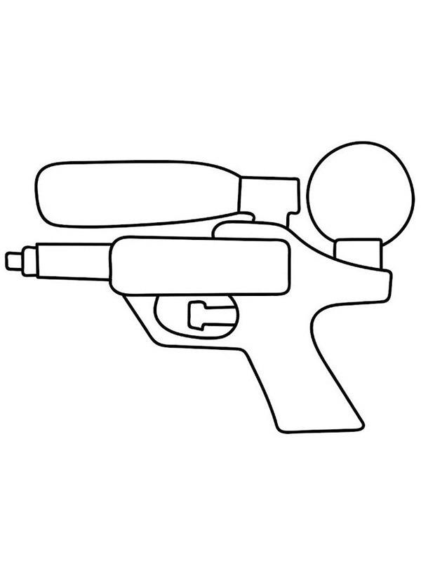 Watergun Colouring page