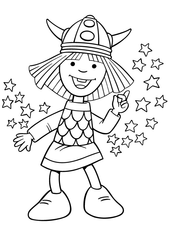 Wickie Colouring page