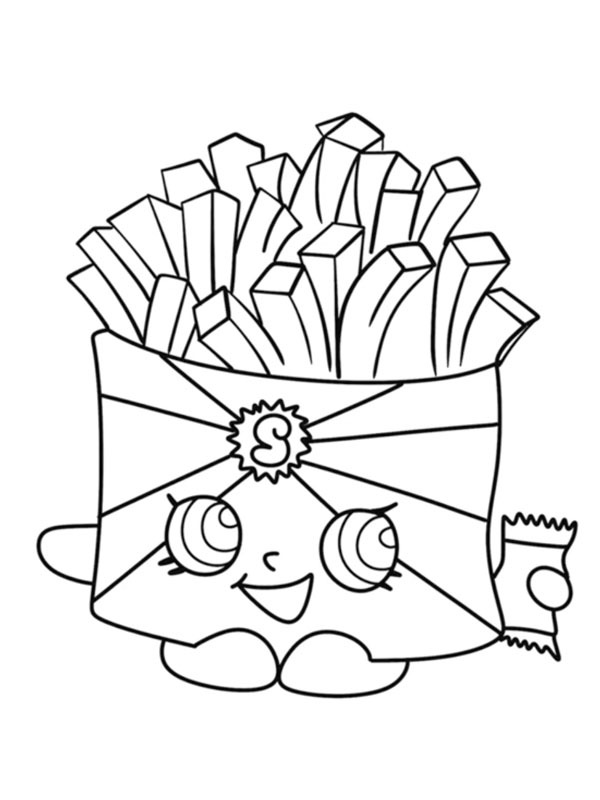 Wise Fry Shopkins Colouring page