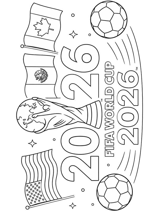 2026 World Cup Colouring page