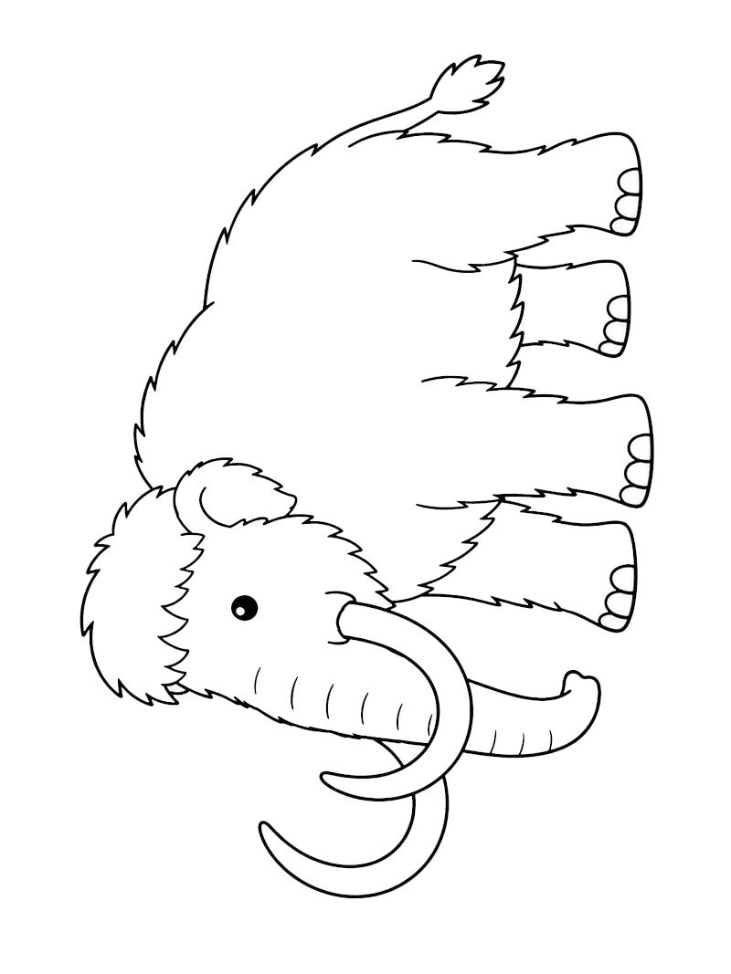 Woolly Mammoth Colouring page