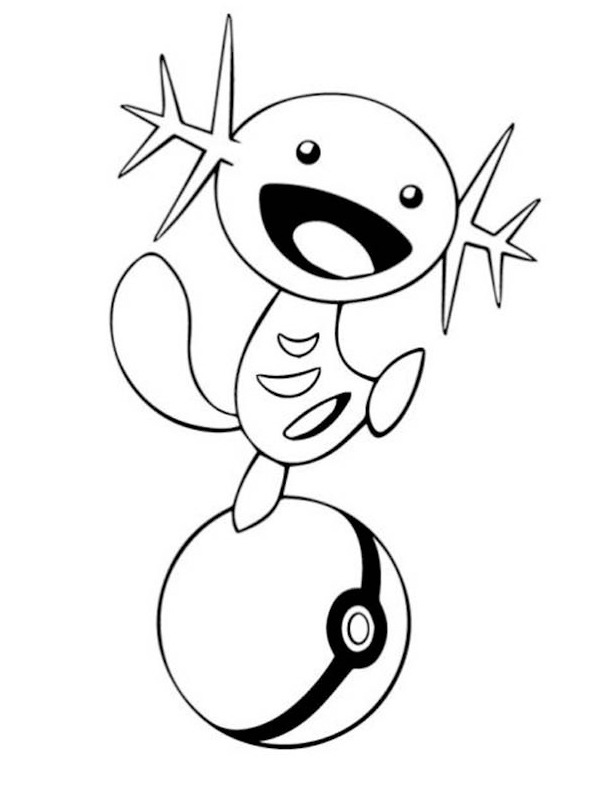 Wooper (Pokémon) Colouring page