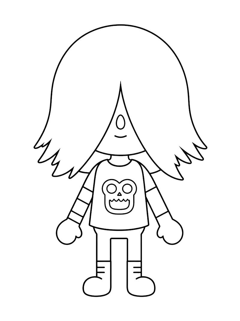Xing (Toca Boca) Colouring page
