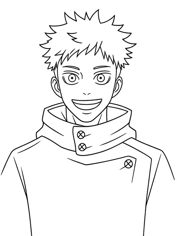 Yuji Itadori (Jujutsu Kaisen) Colouring page