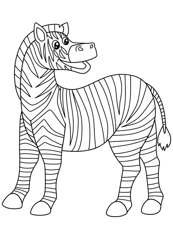 Zebra Colouring page