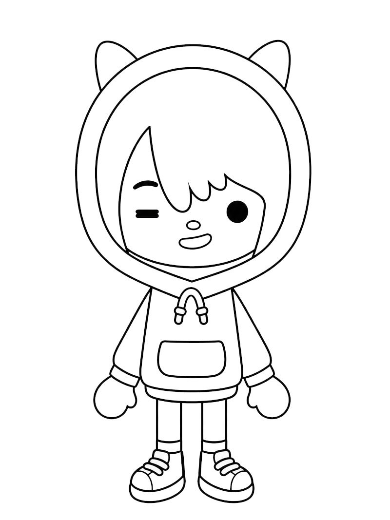 Zeke (Toca Boca) Colouring page