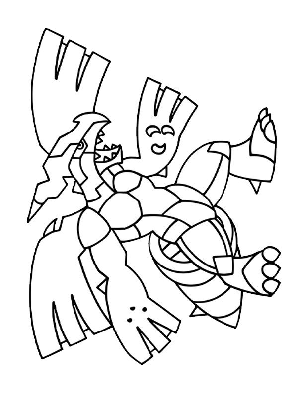 Zekrom (Pok&eacute;mon) Colouring page