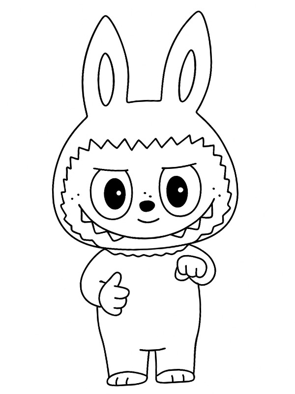 Zimomo (Labubu) Colouring page