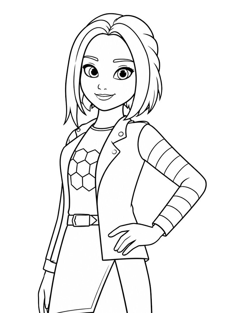 Zo&eacute; Lee (Miraculous) Colouring page