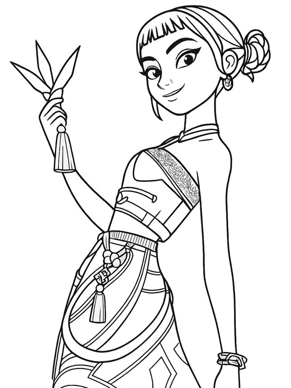 Zoey (Kpop Demon Hunters) Colouring page