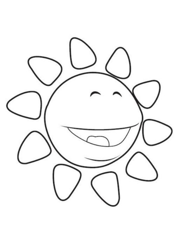 Sun Colouring page