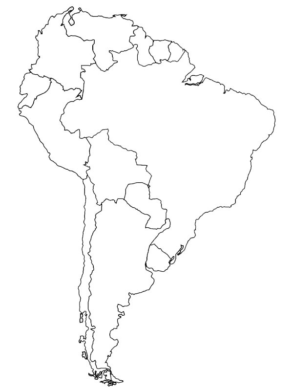 South America Colouring page